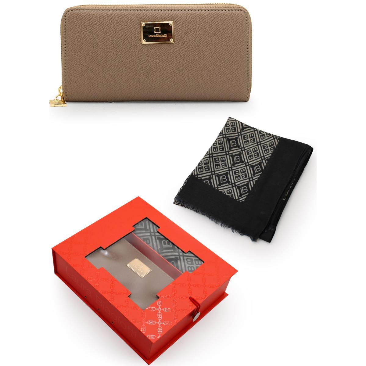 Set donna portafogli e sciarpa in confezione regalo Laura Biagiotti