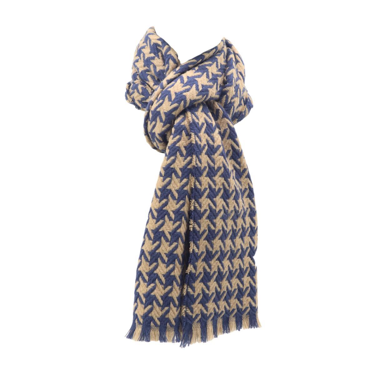 Sciarpa donna motivo pied de poule in poliestere e viscosa Roncato