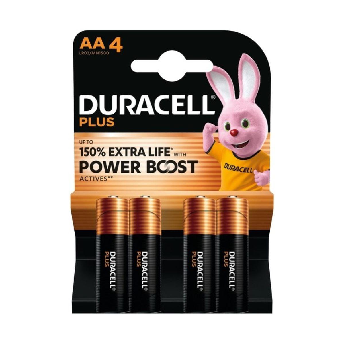 Batteria plus power 150% stilo AA blister da 4 Duracell