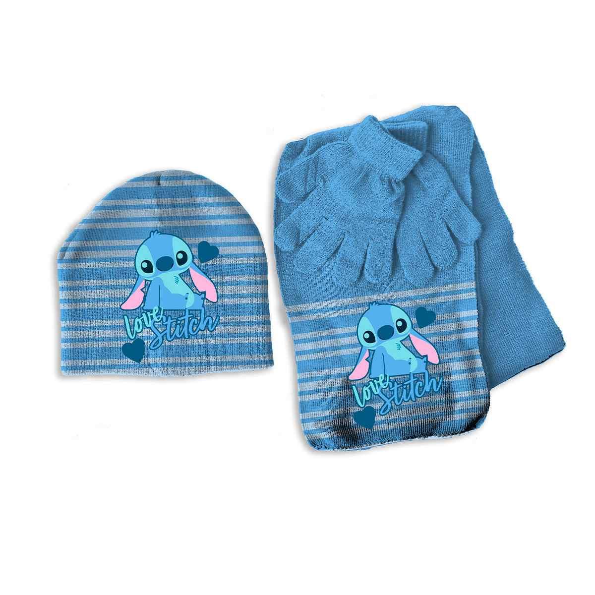 Set cappello + sciarpa + guanti Stitch