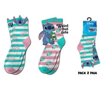 Calzini medi 2 paia Stitch