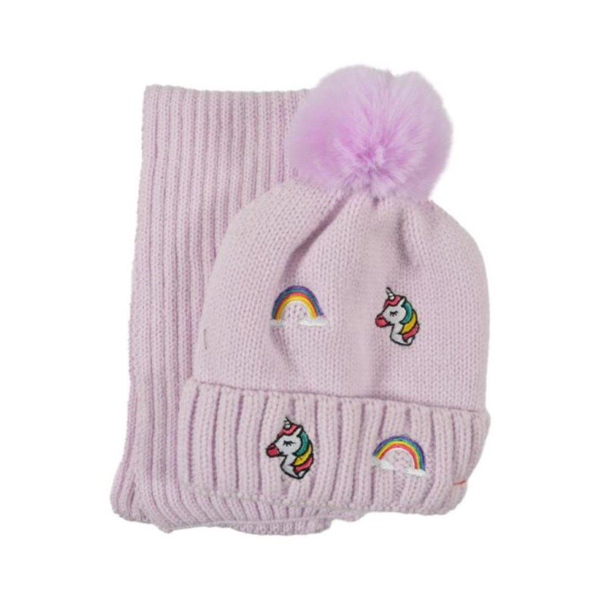 Cordinato baby unicorno berretto con pon pon e sciarpa romeo gigli milano