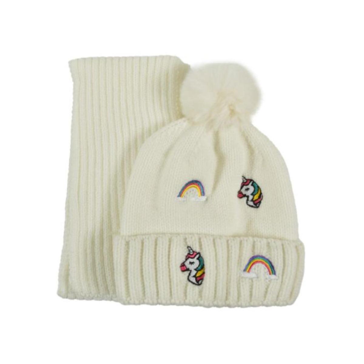 Cordinato baby unicorno berretto con pon pon e sciarpa romeo gigli milano