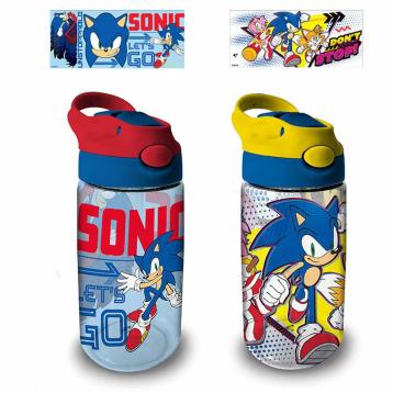 Borraccia trasparente con cannuccia in sk 500 ml Sonic