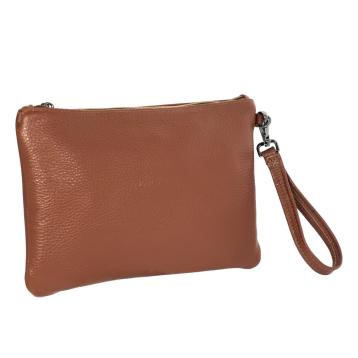 Bustina uomo con manico in vera pelle capoverde made in italy