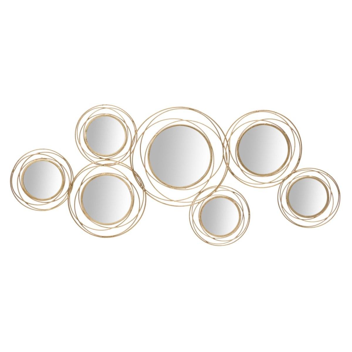 Pannello/specchio gold round cm 124,5x4x53,5