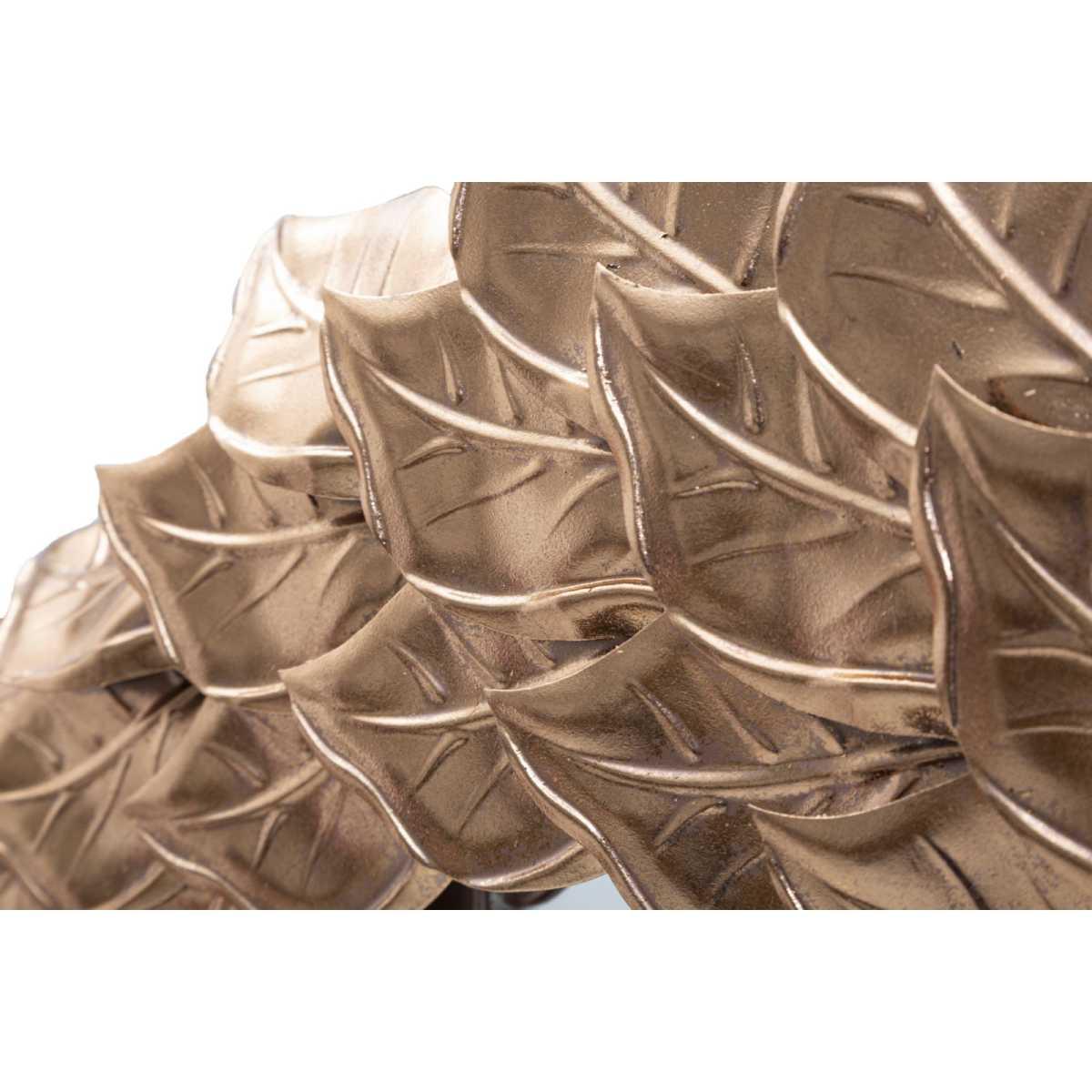 Specchio da muro glam petal rame cm Ø 73x5