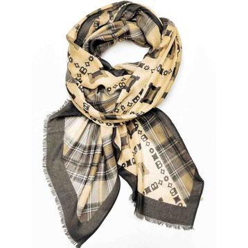 Sciarpa donna in poliestere fantasia rombi Laura Biagiotti