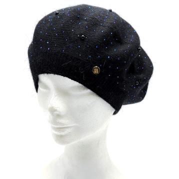 Capello basco donna in poliestere con brillantini Laura Biagiotti