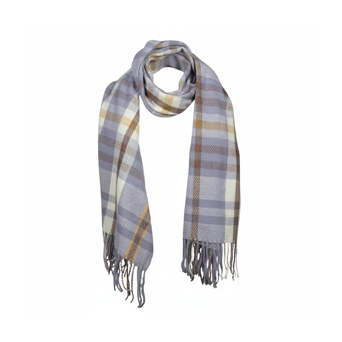 Sciarpa donna a righe e quadri in poliestere Verve