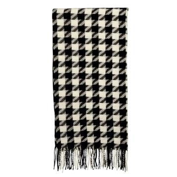 Sciarpa donna motivo pied de poule in poliestere verve