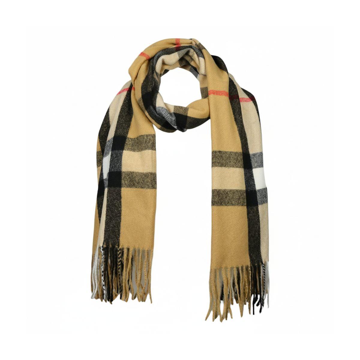Sciarpa donna a righe e quadri in poliestere Verve