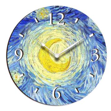 Orologio da parete 32x32 cm notte stellata lupia