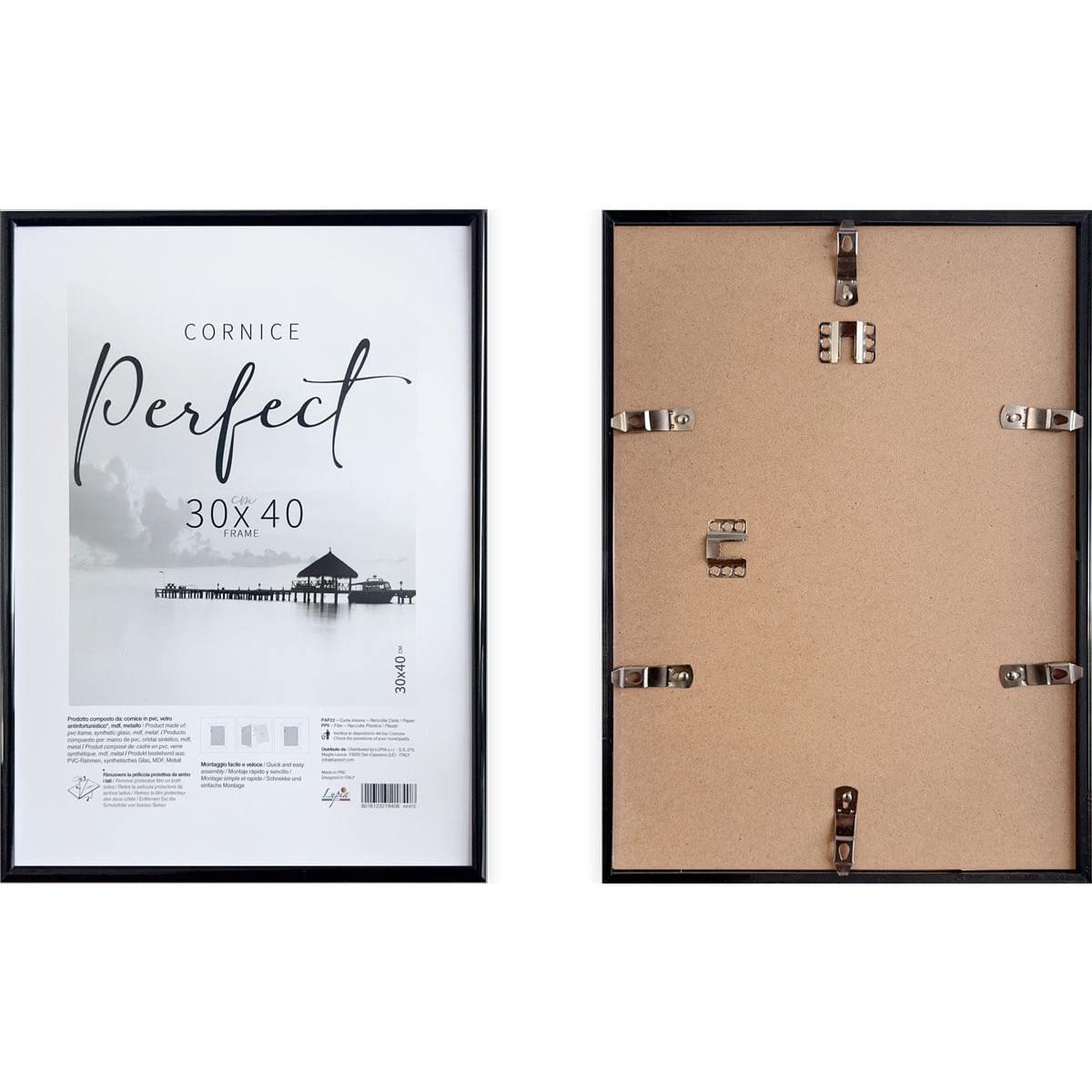 Cornice portafoto Perfect in crilex 30x40 cm nero Lupia