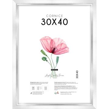 Cornice portafoto White Silver 30x40 cm Lupia