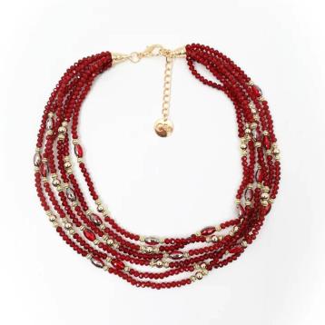 Collana donna girocollo con fili multipli C63