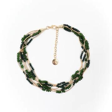 Collana donna girocollo con fili multipli c63
