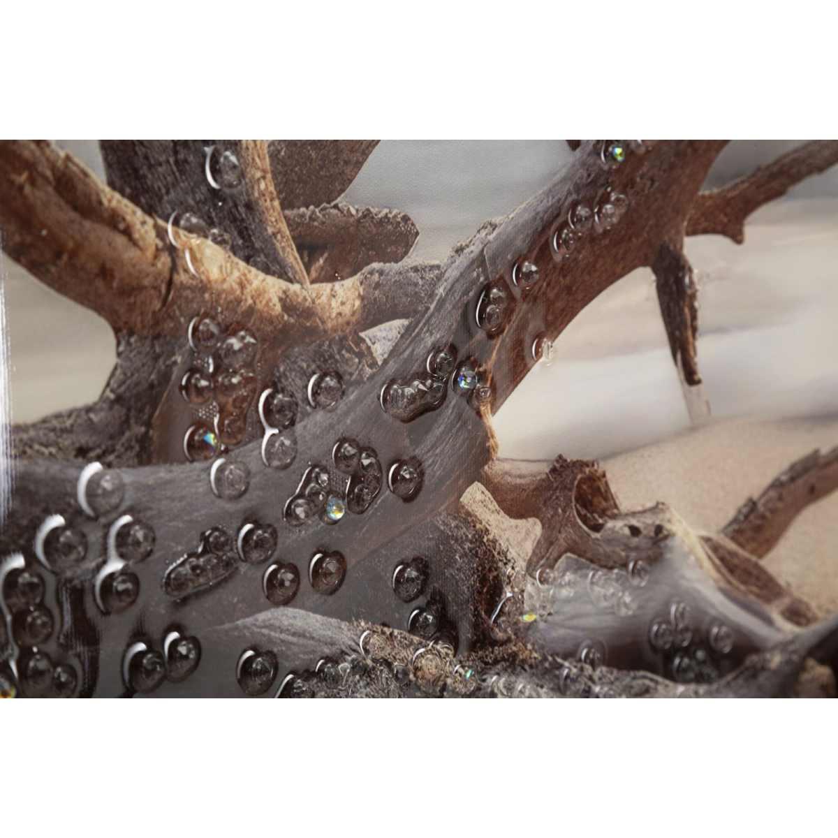 Stampa dipinta su tela laccata beach c/cornice -b- cm 152x4x52