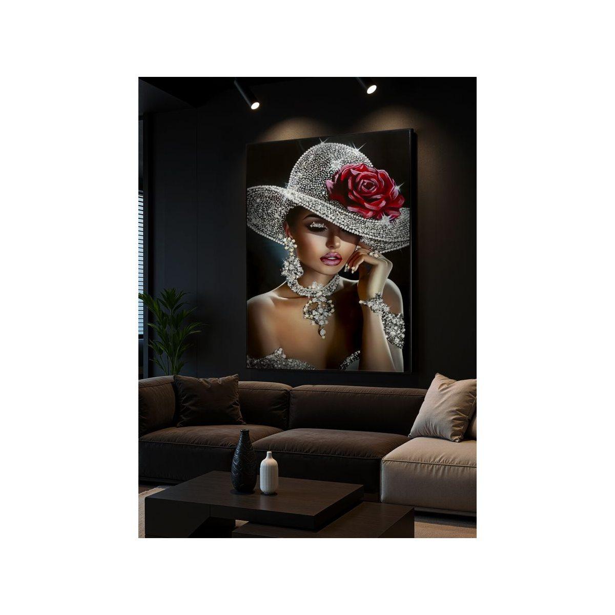 Stampa dipinta su tela laccata orleans -a- cm 102x4,5x152