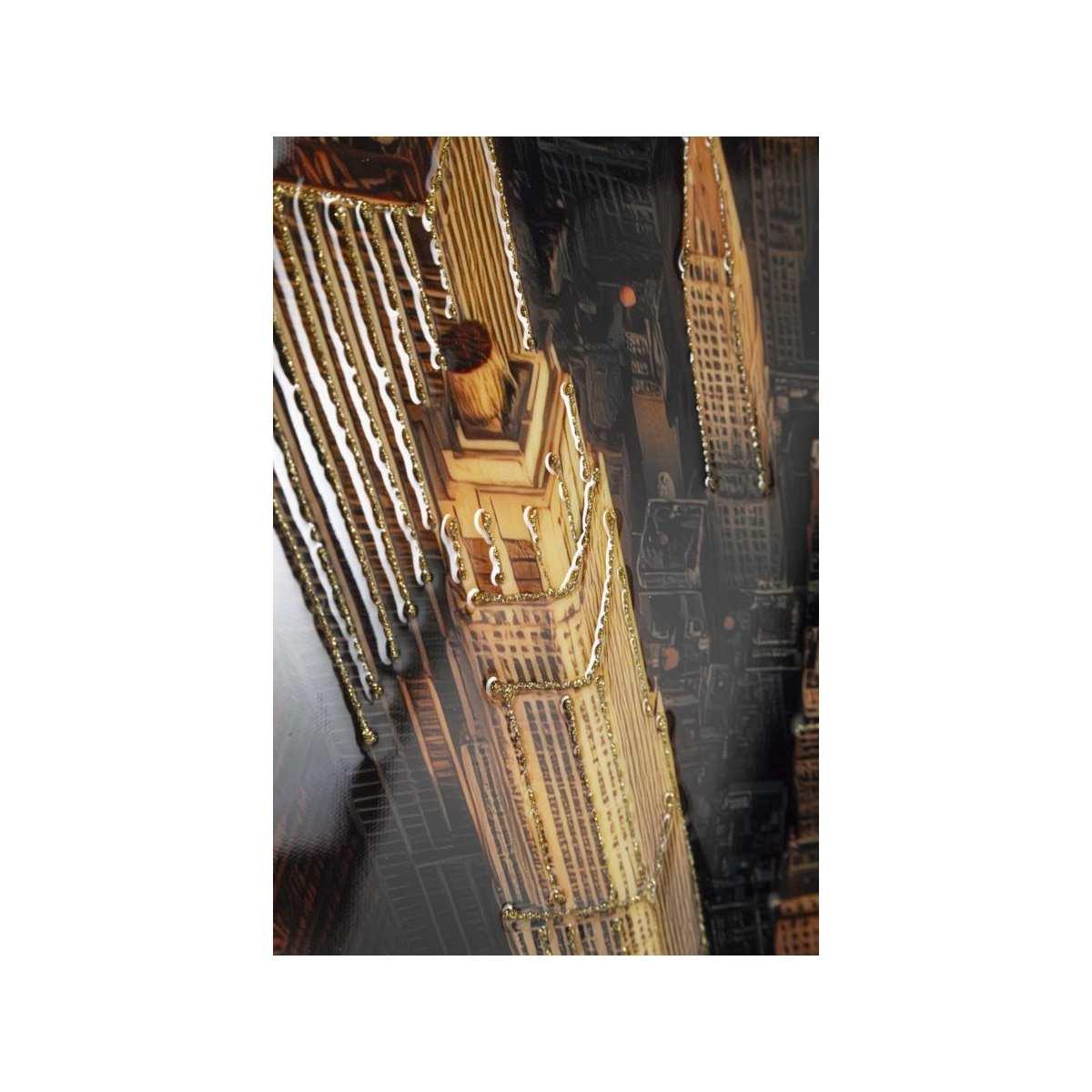 Stampa su tela laccata new york c/cornice -a- cm 72x4x102