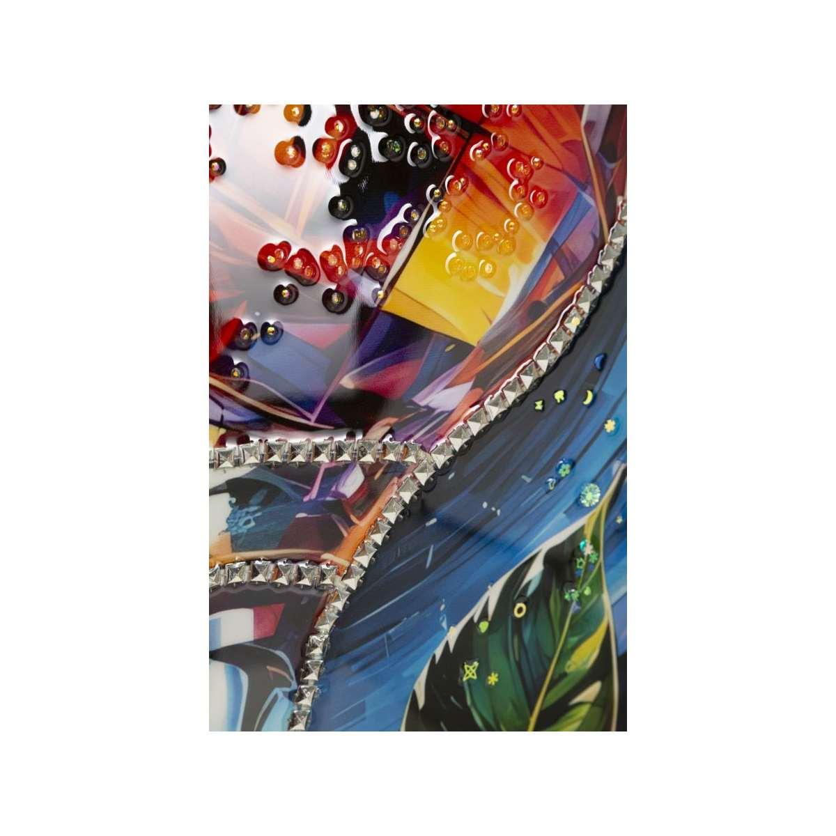 Stampa decorata su tela laccata c/cornice cocktail -b- cm 62x3,5x92