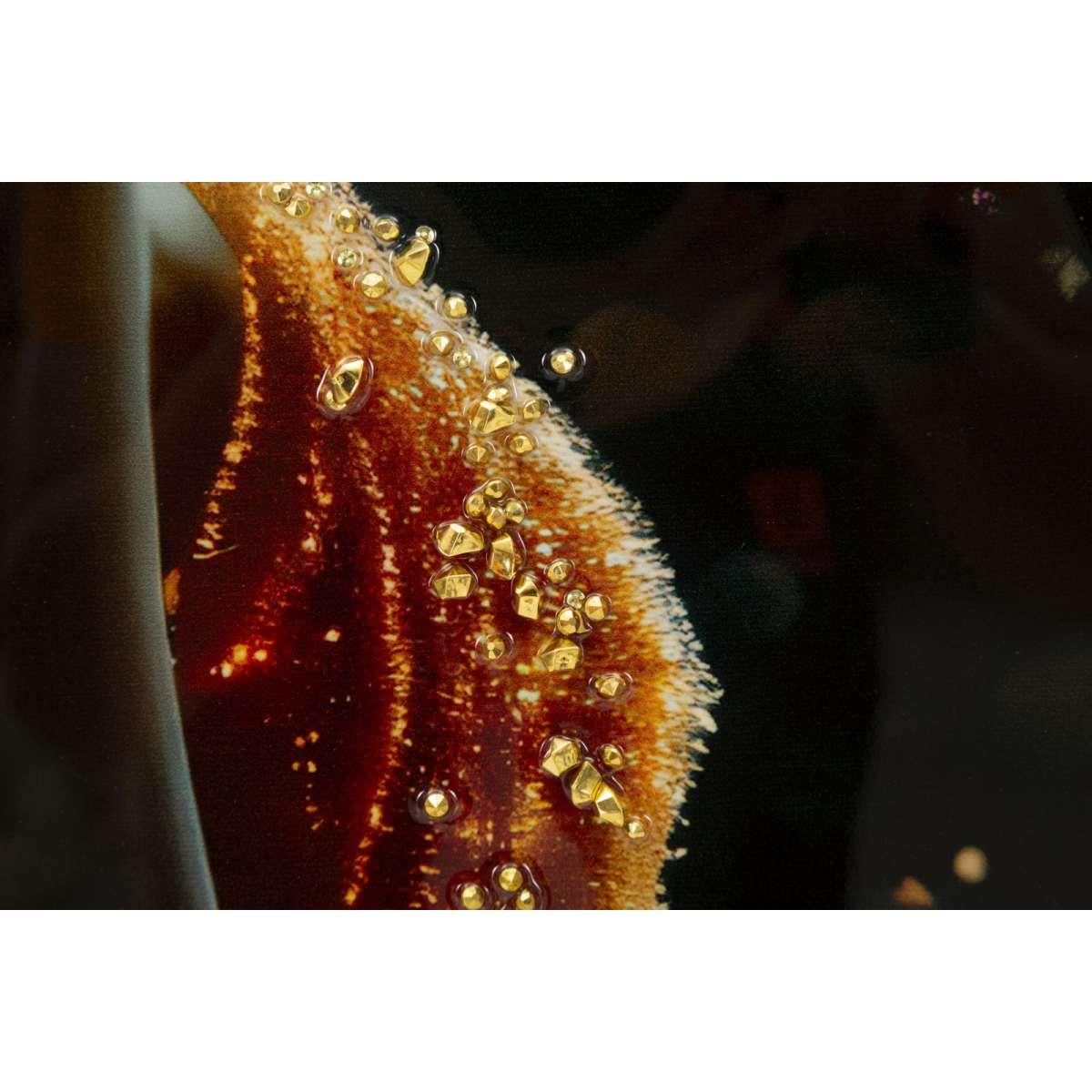 Stampa decorata su tela laccata c/cornice illumy -a- cm 62x3,5x92