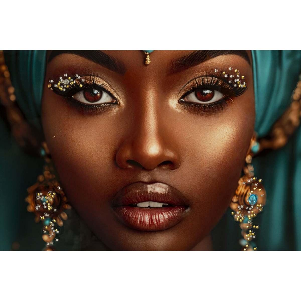 Stampa decorata su tela laccata c/cornice maya cm 50x3,5x100