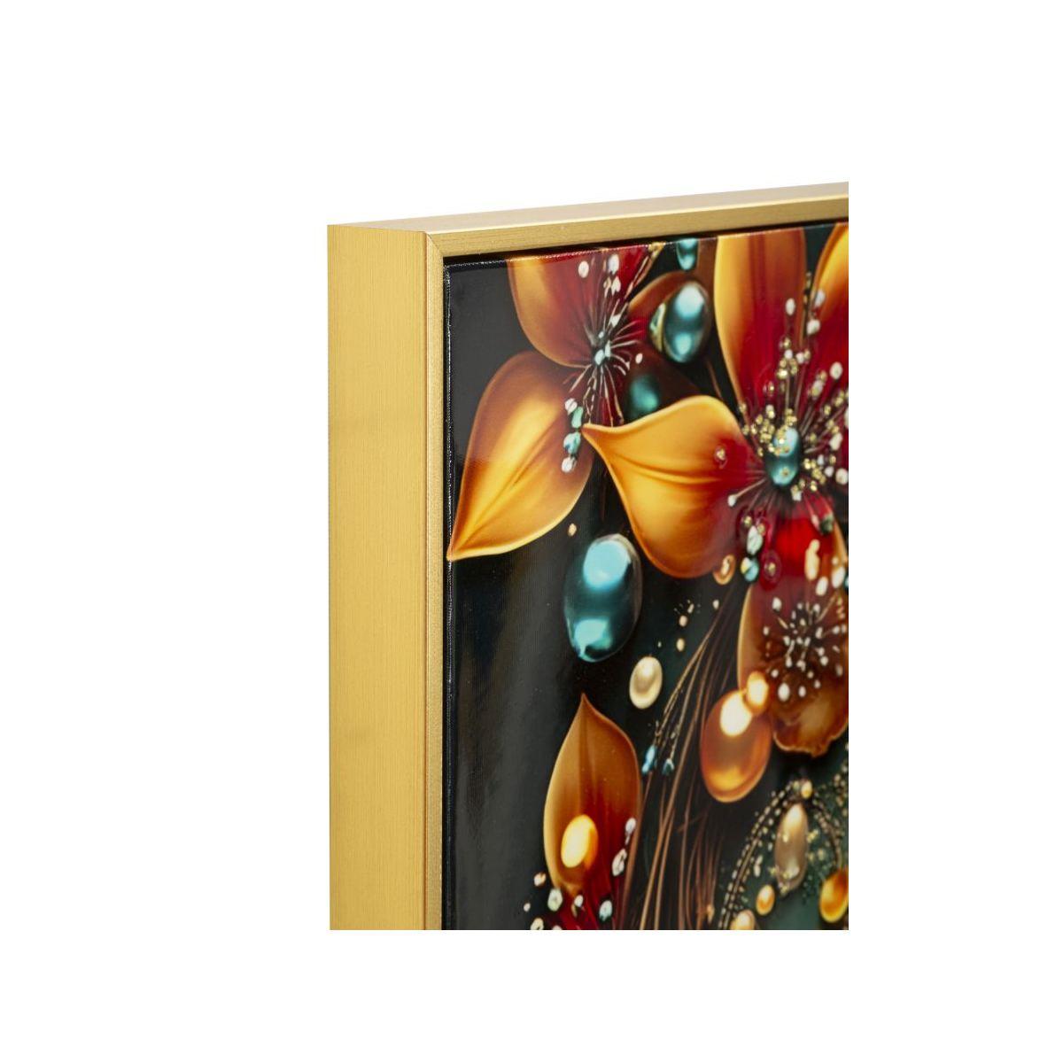 Stampa decorata su tela laccata c/cornice butterly -a- cm 70x4x100