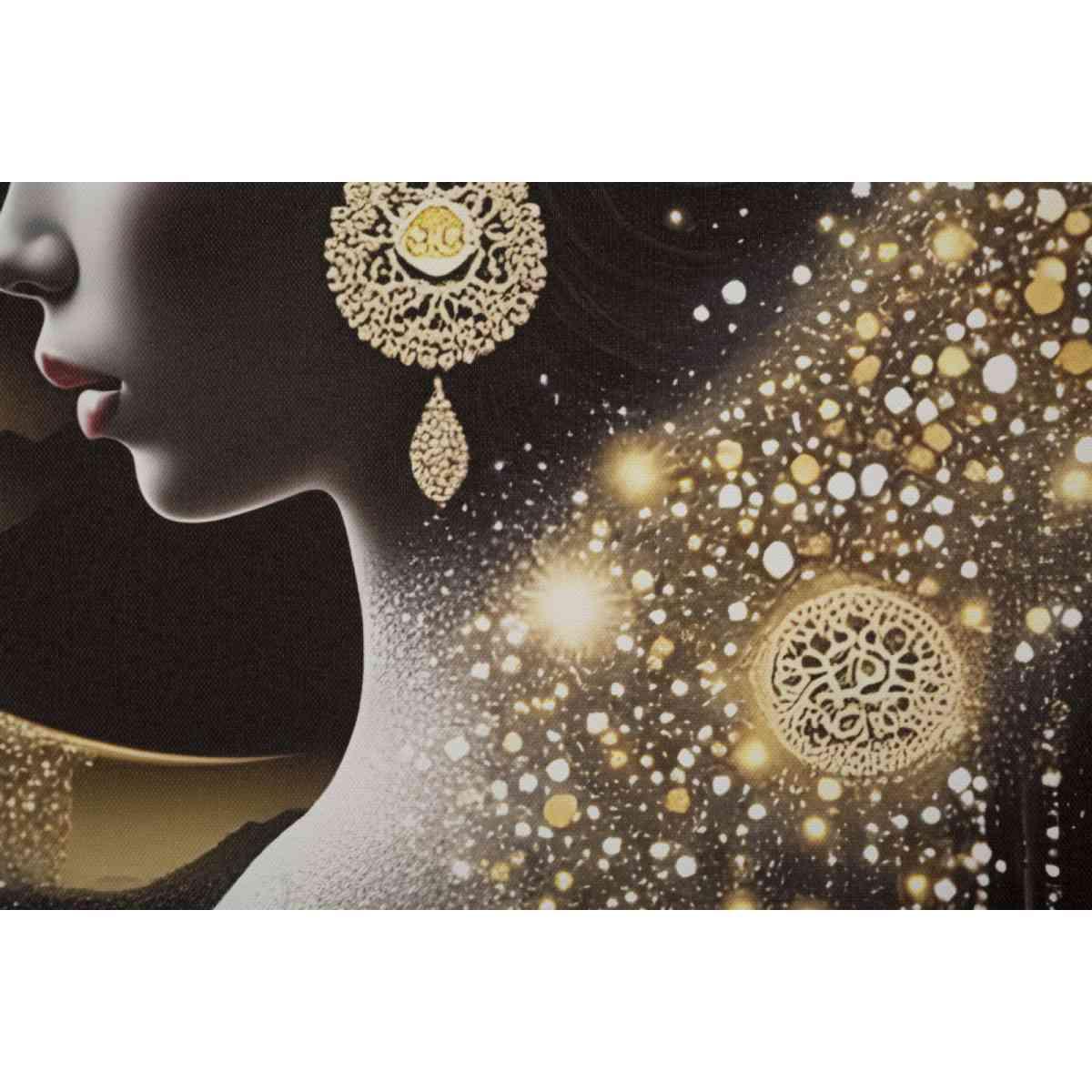 Stampa c/led su tela laccata c/cornice  inda cm 60x3,5x90 alimentazione batterie