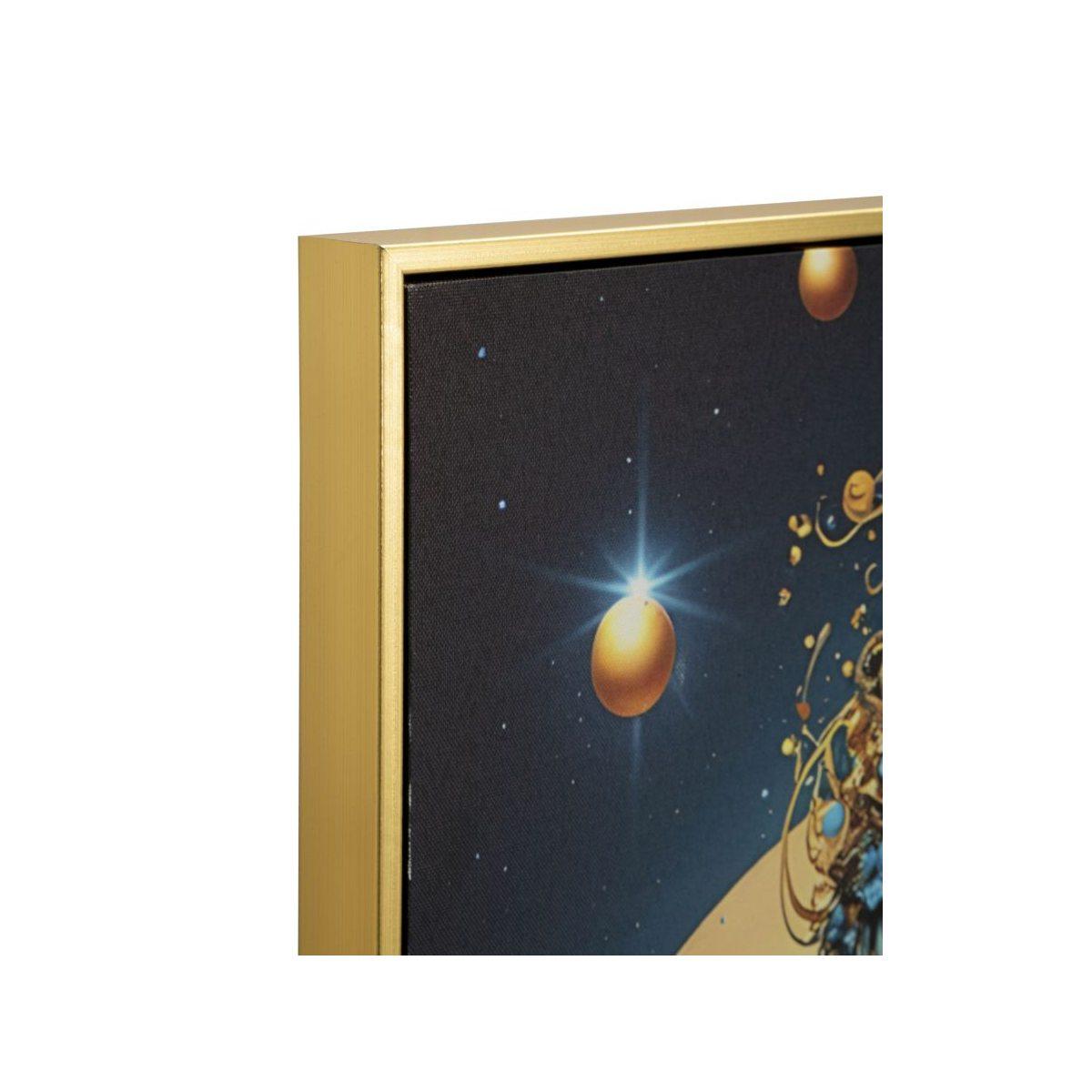 Stampa c/led su tela laccata c/cornice minerva -b- cm 60x3,5x90 alim. batterie