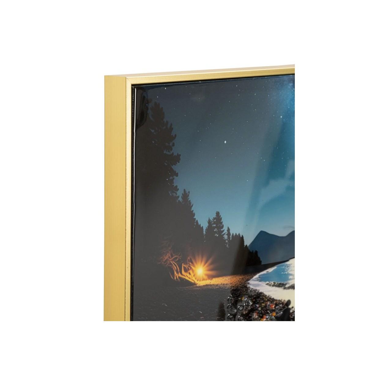 Stampa decorata su tela laccata c/cornice colors -b- cm 60x3,5x90