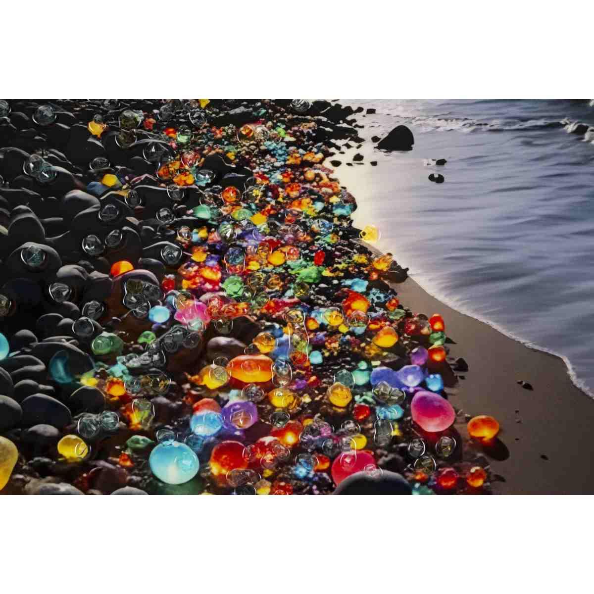 Stampa decorata su tela laccata c/cornice colors -b- cm 60x3,5x90