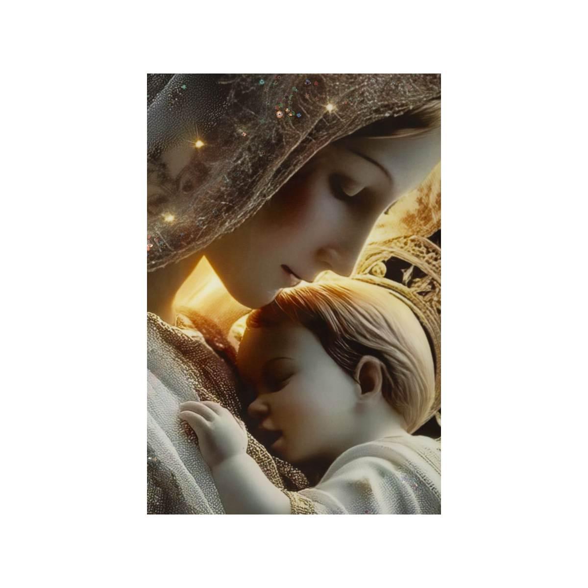 Stampa decorata su tela laccata c/cornice maternity -c- cm 60x3,5x90