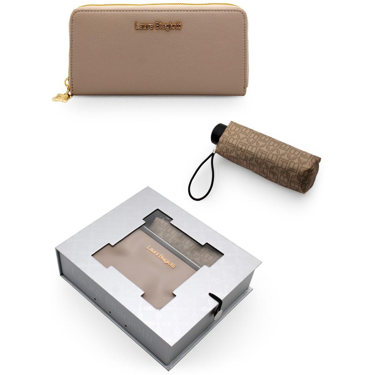 Set donna portafogli e ombrello in confezione regalo Laura Biagiotti