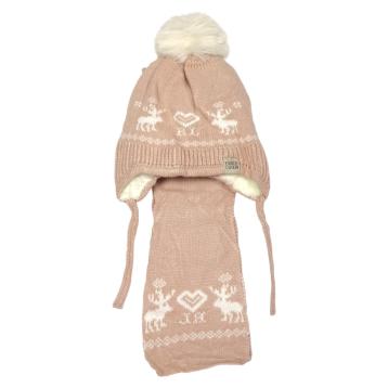 Set bimbo coordinato sciarpa e berretto in acrilico e viscosa enrico coveri