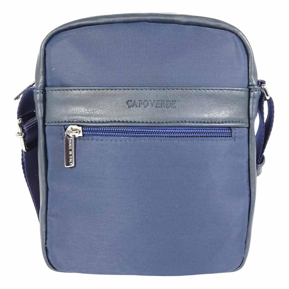 Tracolla uomo in ecopelle e tessuto tecnico Capoverde Made in Italy