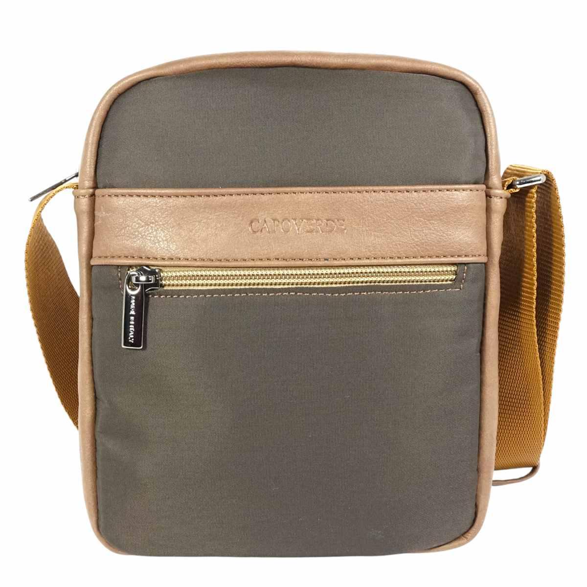 Tracolla uomo in ecopelle e tessuto tecnico Capoverde Made in Italy