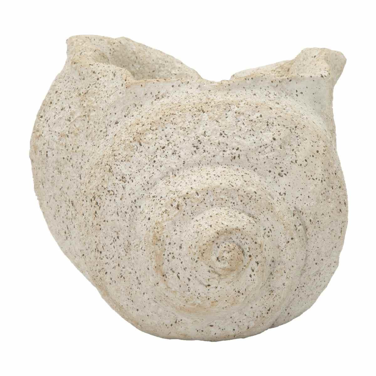Vaso shell sand -b- cm 35x23x18 (apertura cm Ø 17x14)
