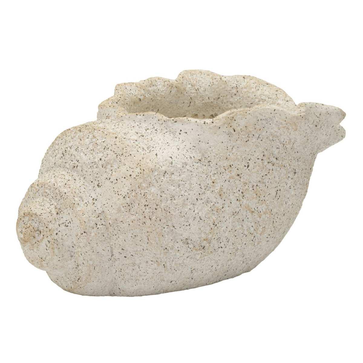 Vaso shell sand -b- cm 35x23x18 (apertura cm Ø 17x14)