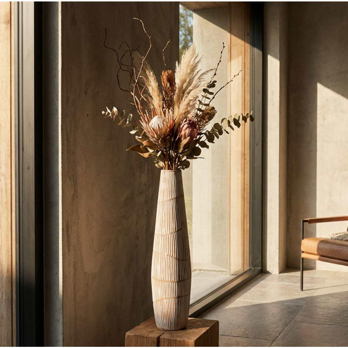 Vaso resina hanoi cm Ø 17x68,5 (apertura cm Ø 6)