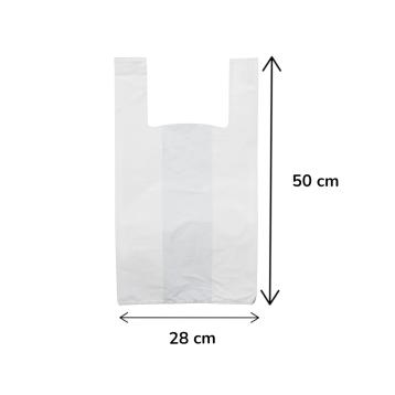Sacchetti riutilizzabili bianchi hdpe H 50 x L 28 x P 9 cm