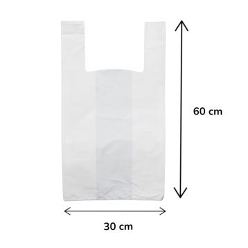 Sacchetti riutilizzabili bianchi hdpe H 60 x L 30 x P 10 cm