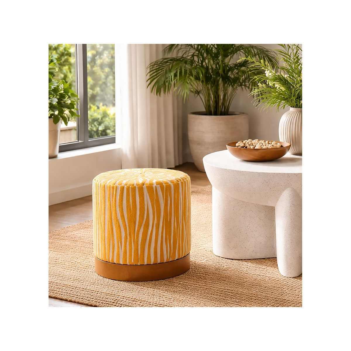 Puff savana senape cm Ø 40x40