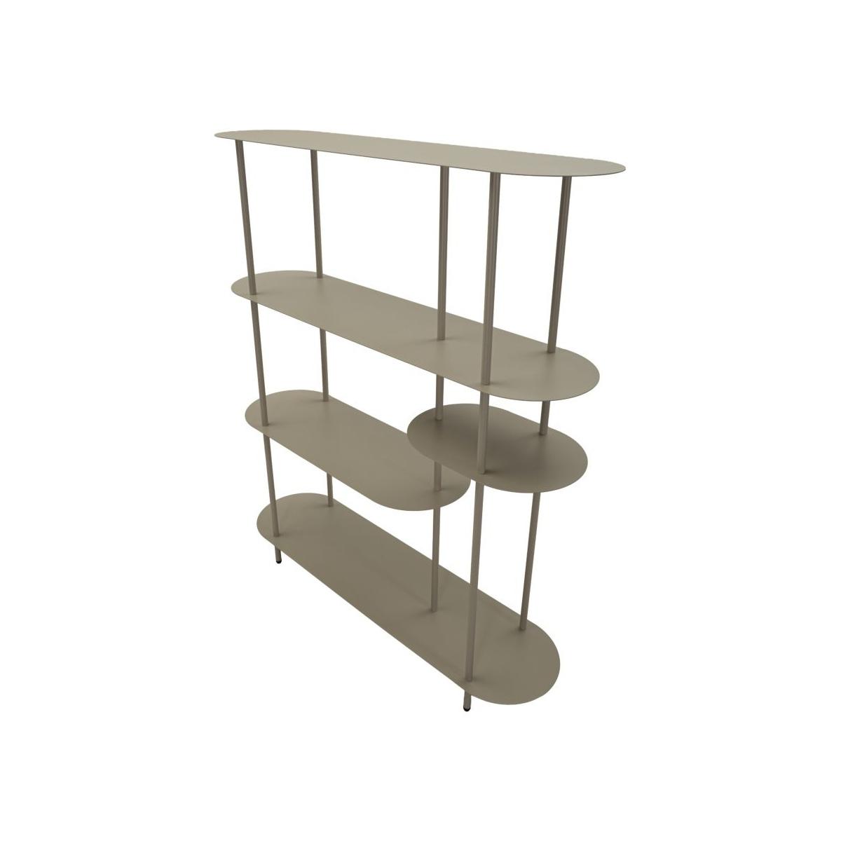 Libreria saturno tortora cm 118x31x139