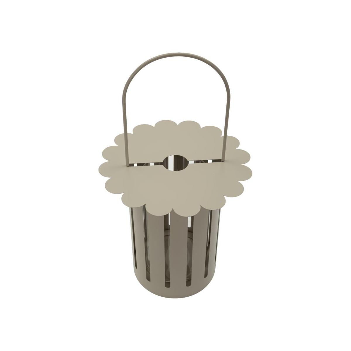 Lanterna saturno tortora cm Ø 24x43