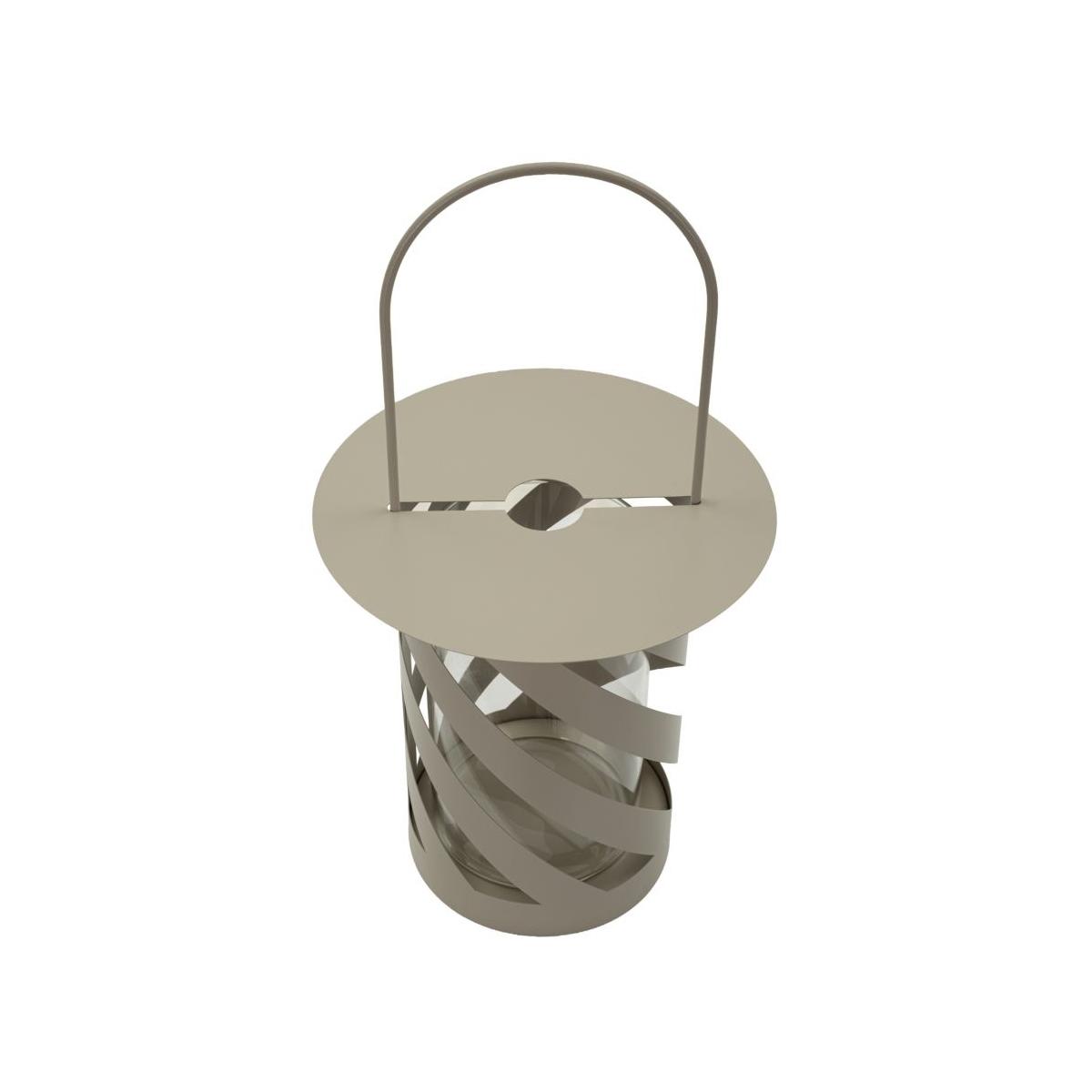 Lanterna saturno tortora twist cm Ø 23x43