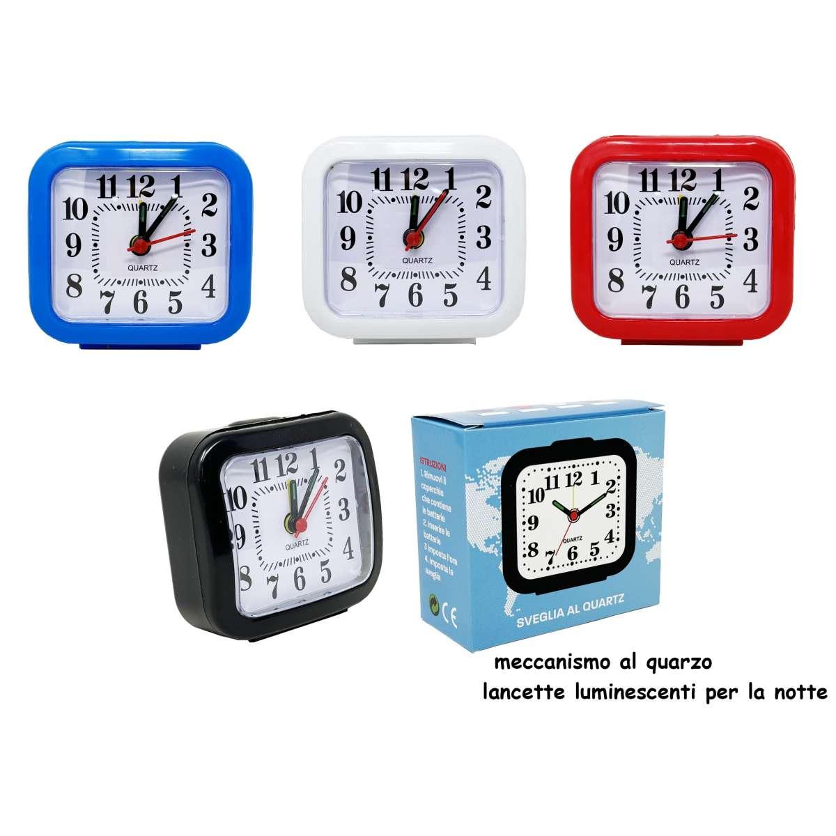 Sveglia analogica in plastica 8 x 7 x 3 Cm