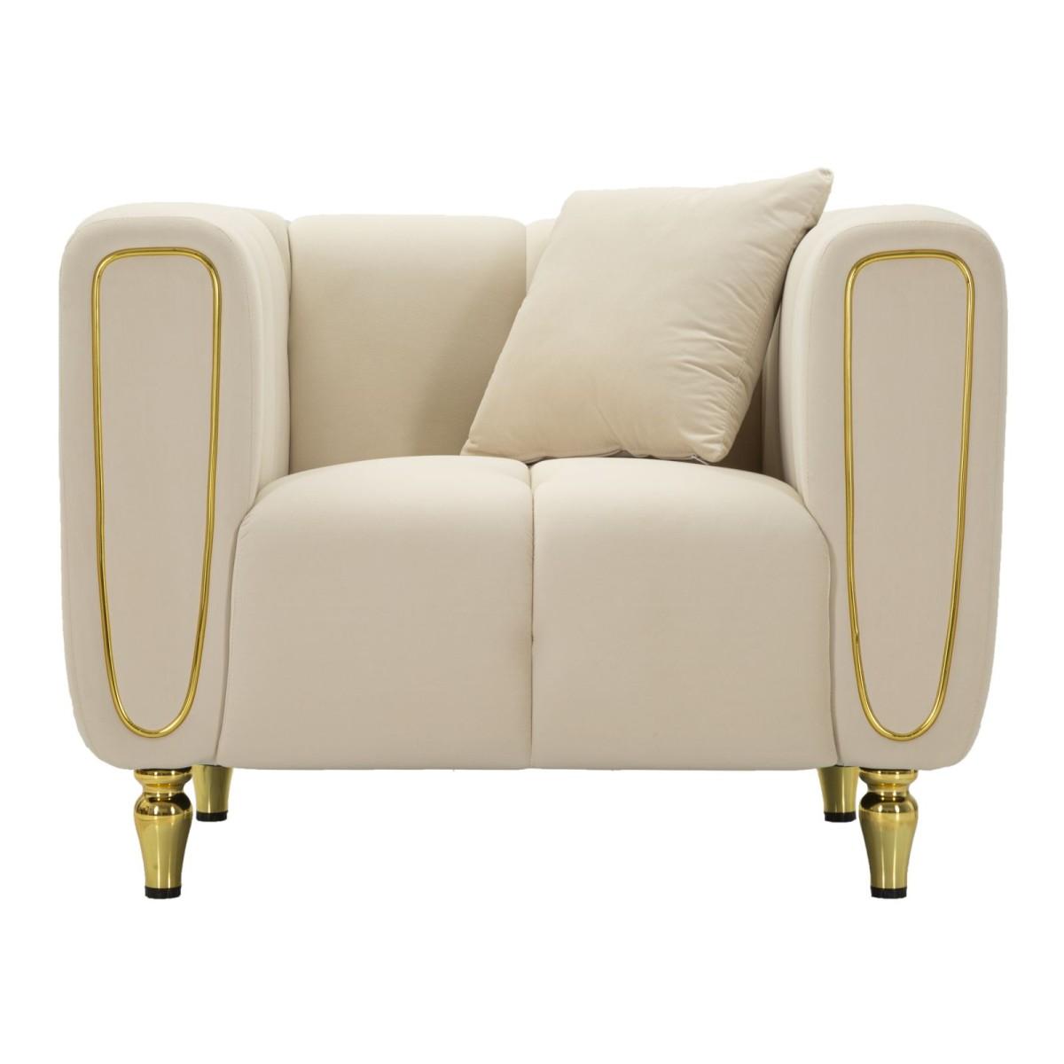 Poltrona alma crema c/cuscino cm 97x81x71