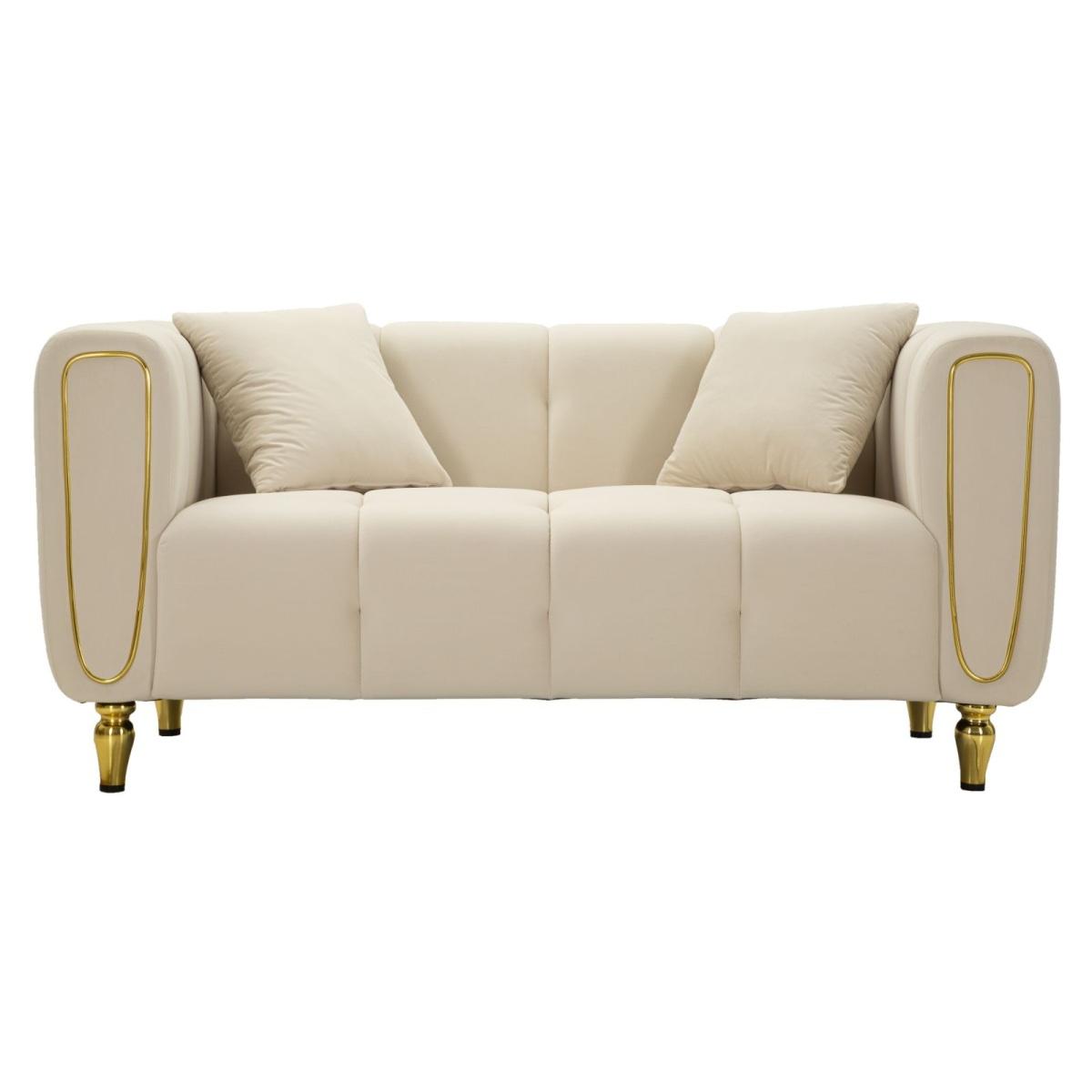 Divano alma crema c/cuscini cm 155x81x71