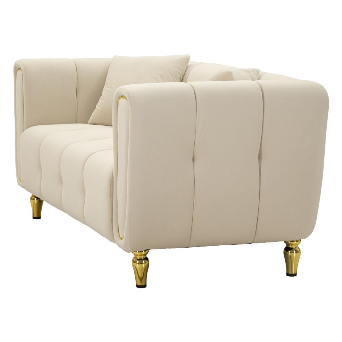 Divano alma crema c/cuscini cm 155x81x71